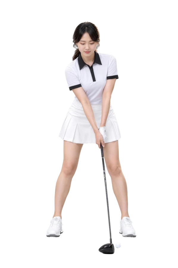 어드레스 자세의 강소율 프로 전신